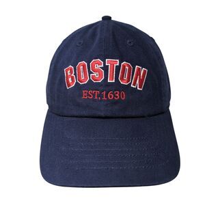 Boston Est. 1630 Slideback Hat Blue One Size Adjustable Embroidered Bay State